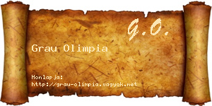 Grau Olimpia névjegykártya